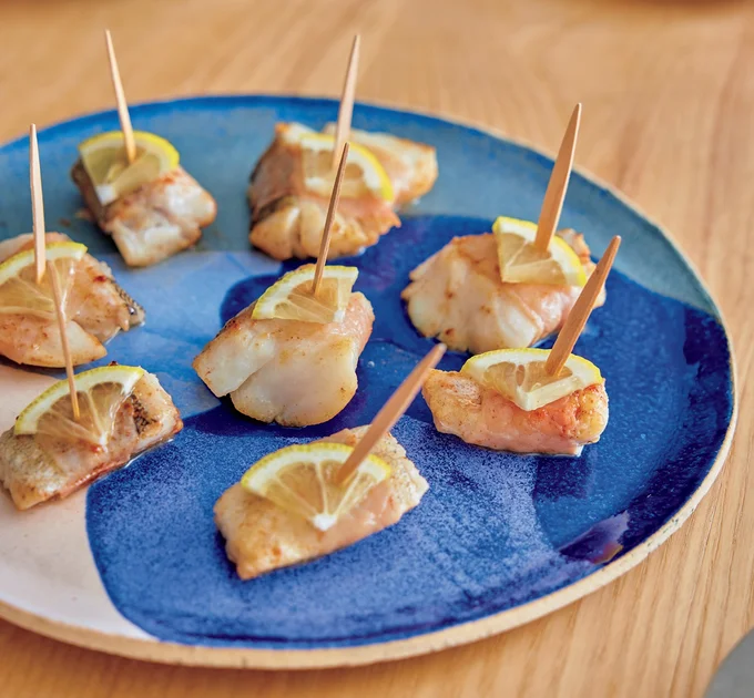 たらの生ハム巻きソテーレモンバターソース