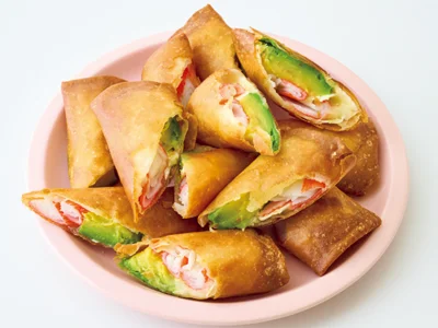 アボかまのカマンベール春巻き