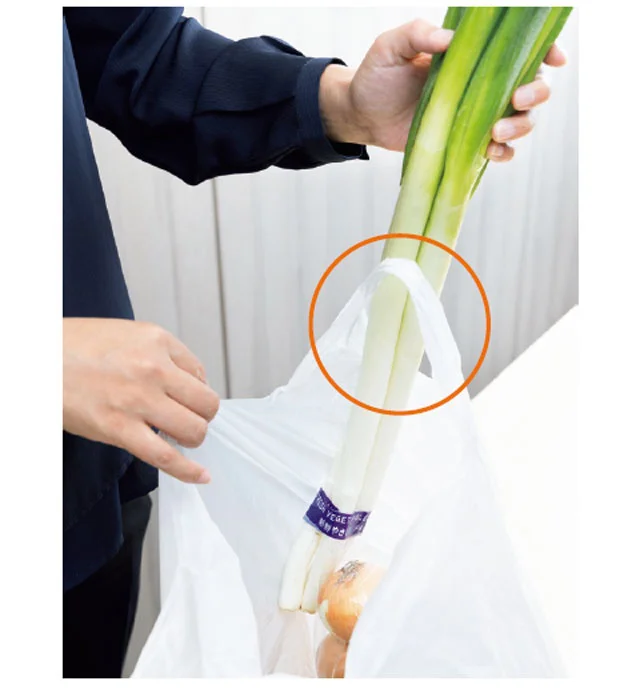 【テクニック】持ち手の穴から通してすき間に突っ込むと安定