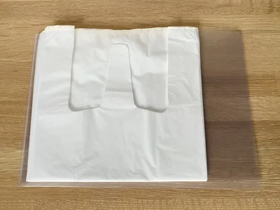 Sサイズ程度（約8リットル、500mlのペットボトルが5本程度入る）のゴミ袋（▶︎次は10リットルサイズ）