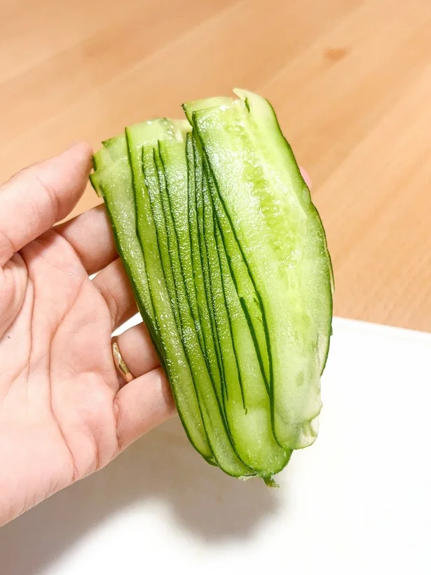 スライスきゅうりを作ります（▶︎次へ）