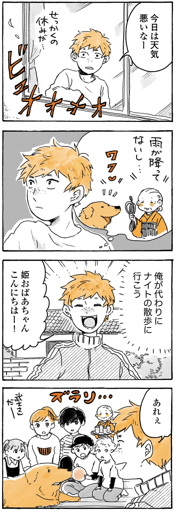 俺が代わりにナイトの散歩に行こう