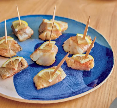 たらの生ハム巻きソテーレモンバターソース