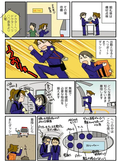 出動となるとヘリポートまでダッシュ！！