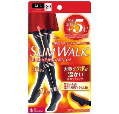 吸湿発熱機能で脚全体＆おなかを温めてくれます