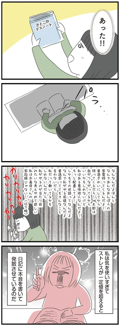 日記に本音を書いて発散