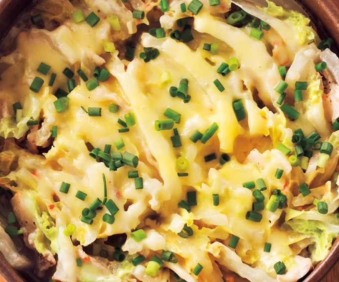 とろけたチーズが白菜によく合う!