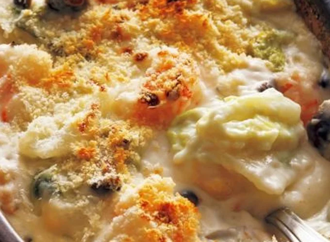 ホワイトソースが白菜にからんでとろ~り