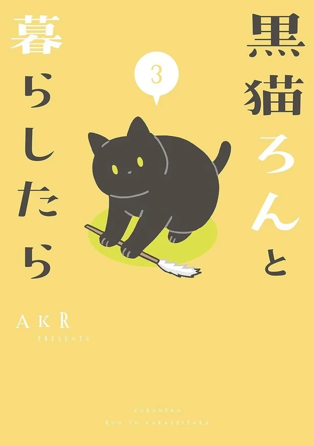 飼い主であるAKRさんと、ますます元気に甘えん坊な黒猫ろんとの毎日を綴る絵日記第3弾『黒猫ろんと暮らしたら3』