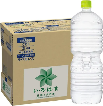 [Amazon限定ブランド]CCL い・ろ・は・すラベルレス 2LPET ×8本 ミネラルウォーター 無味