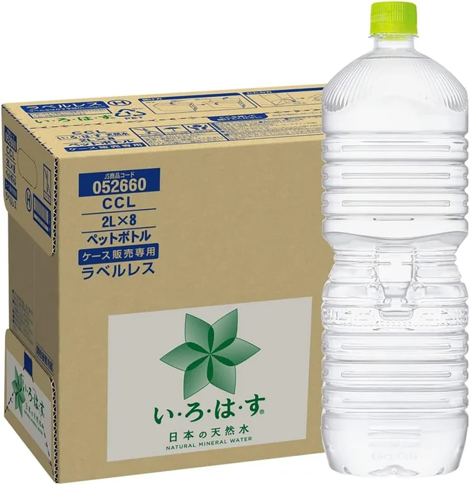 [Amazon限定ブランド]CCL い・ろ・は・すラベルレス 2LPET ×8本 ミネラルウォーター 無味