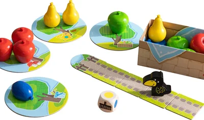 『はじめてのゲーム・果樹園』　果物などの駒