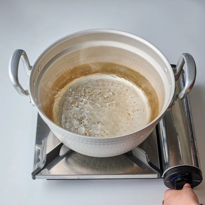 基本の蒸し方①お湯を沸かす