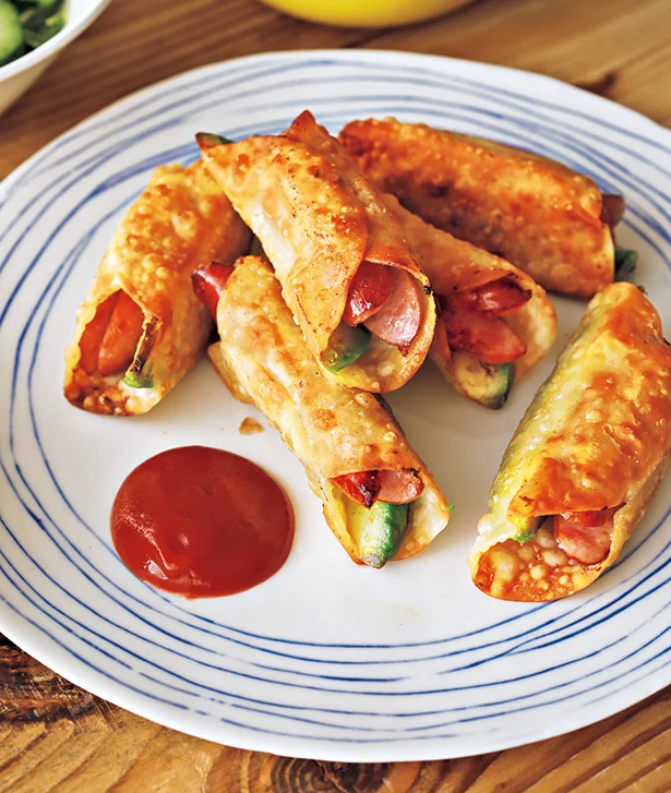 アボカドとソーセージのカリカリ揚げ