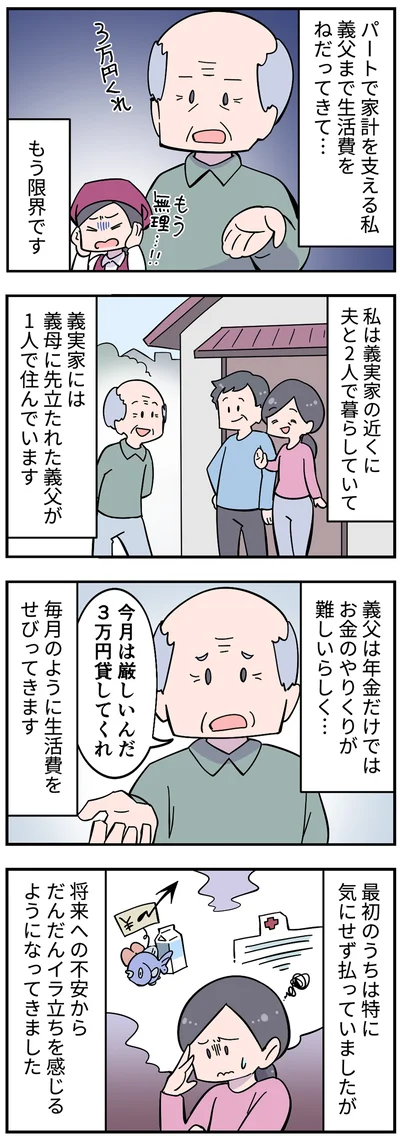 義父まで生活費をねだってきて…