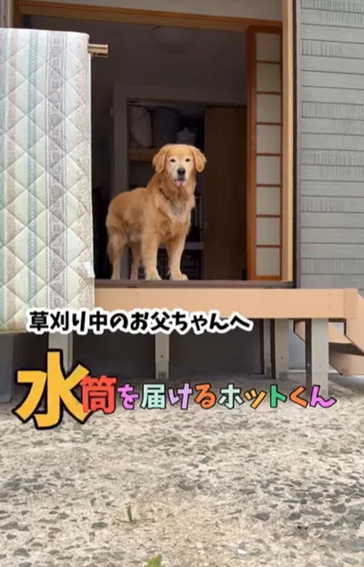 お見送りするホットくん（⇒次へ）