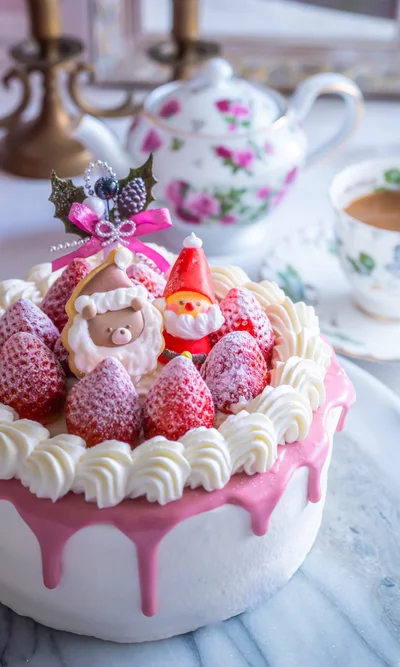 ピンクでまとめたクリスマスショート！▶︎バナナを使った大人なケーキも（⇒次へ）