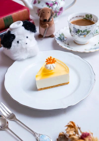 金木犀をイメージした紅茶のレアチーズケーキ▶︎まんまるミルクレープも！（⇒次へ）