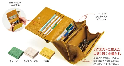 「毎日が発見」ギープ革二つ折り財布