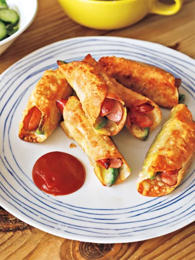 アボカドとソーセージのカリカリ揚げ