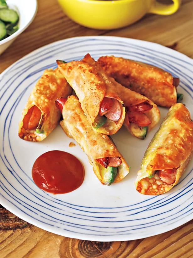 アボカドとソーセージのカリカリ揚げ