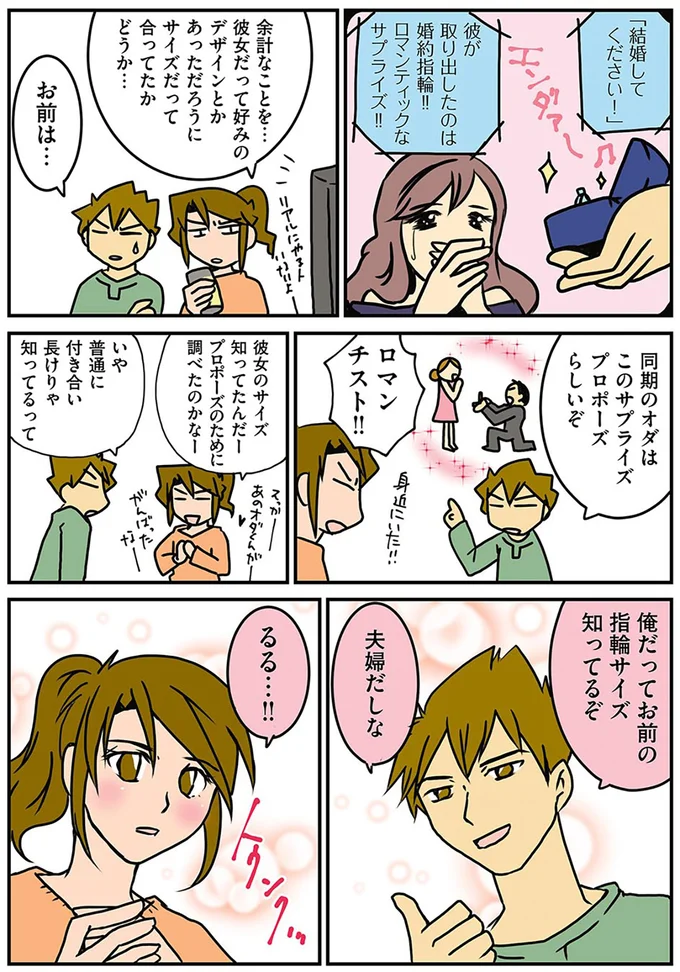 俺だってお前の指輪サイズ知ってるぞ