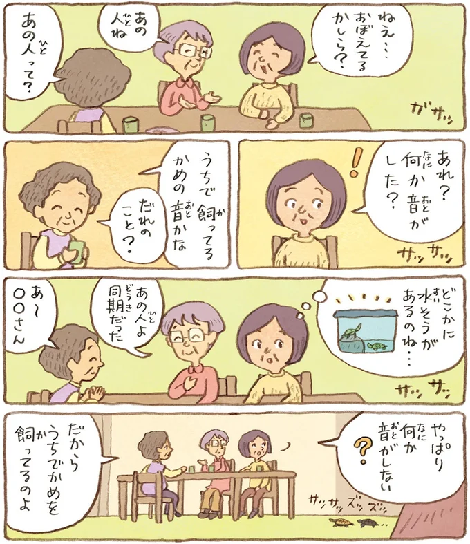 『おばあちゃんとかめ 何げに楽しい2匹とのくらし』より
