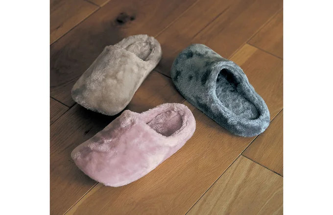洗えるあったかなめらかなルームシューズ