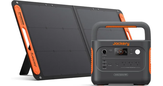 1070Whの容量に1500Wの出力(Jackery Solar Generator 1000 New 1070Wh ポータブル電源 100W ソーラーパネル 1枚 2点セット)