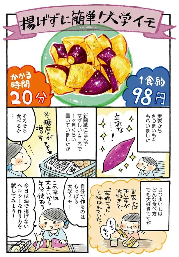 『おひとりさまのあったか1ヶ月食費2万円生活　四季の野菜レシピ』より