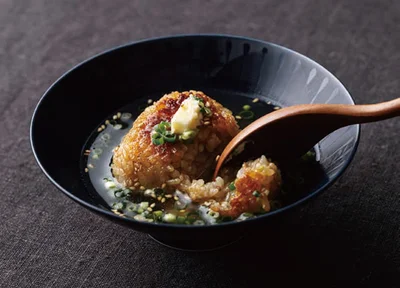 ほかほかしょうがとねぎの塩バター茶漬け