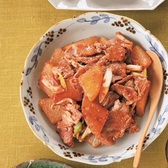 しっかり甘辛味がご飯にピッタリ！「豚みそ大根」