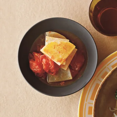 トマトの凝縮したうまみで深い味わい「大根とミニトマトのレンジオイル煮」