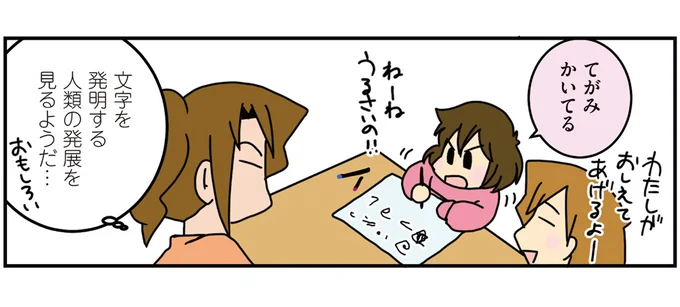 文字を発明する人類の発展を見るようだ…