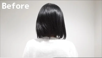 真っ黒な髪色の後ろ姿▶まるで若返ったような…（⇒次へ）