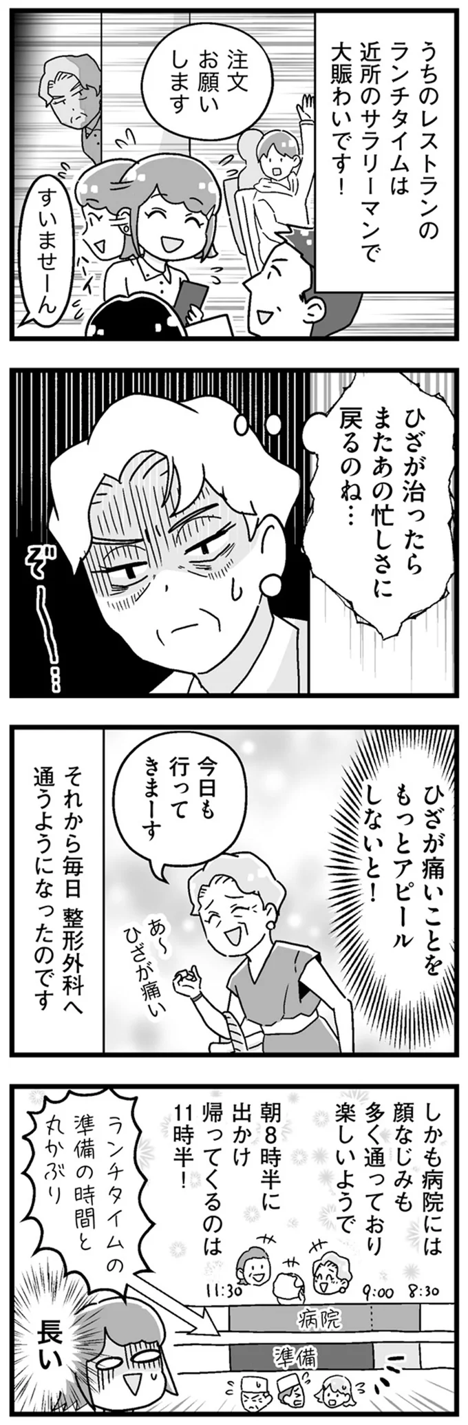 ひざが治ったらまたあの忙しさに戻るのね…