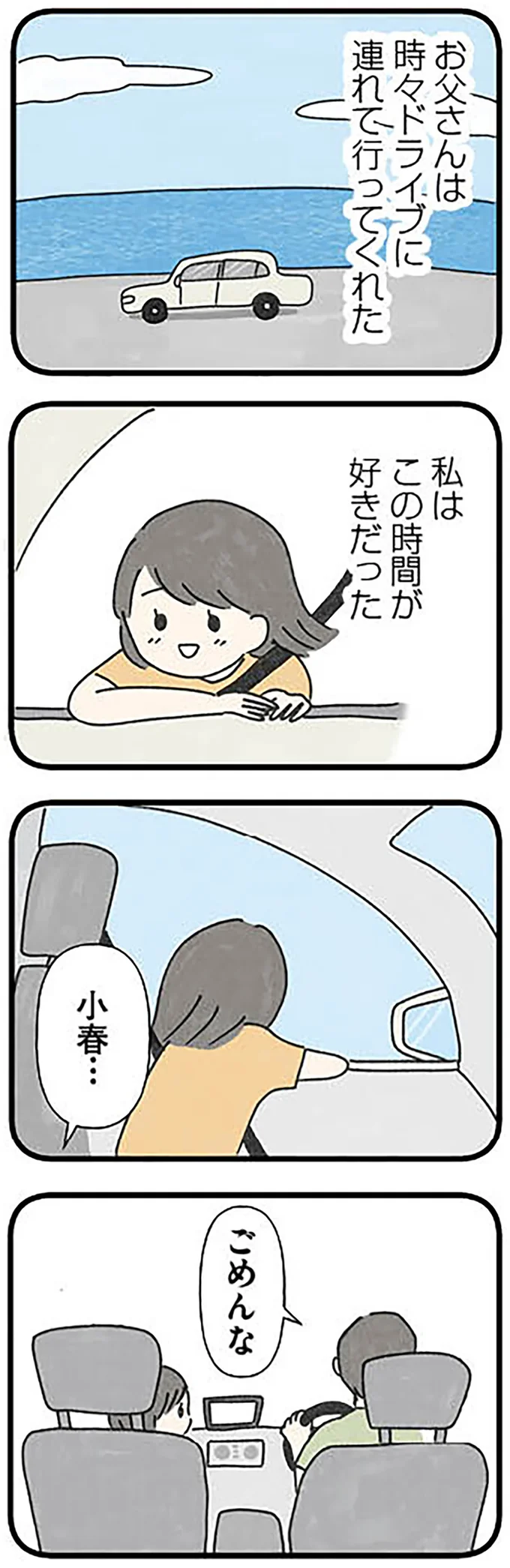 お父さんは時々ドライブに連れて行ってくれた