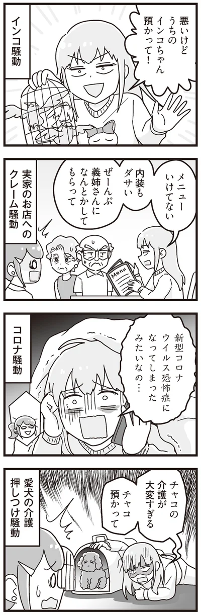 悪いけどうちのインコちゃん預かって！