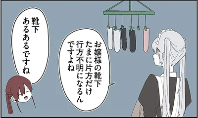 お嬢様の靴下たまに片方だけ行方不明になるんですよね