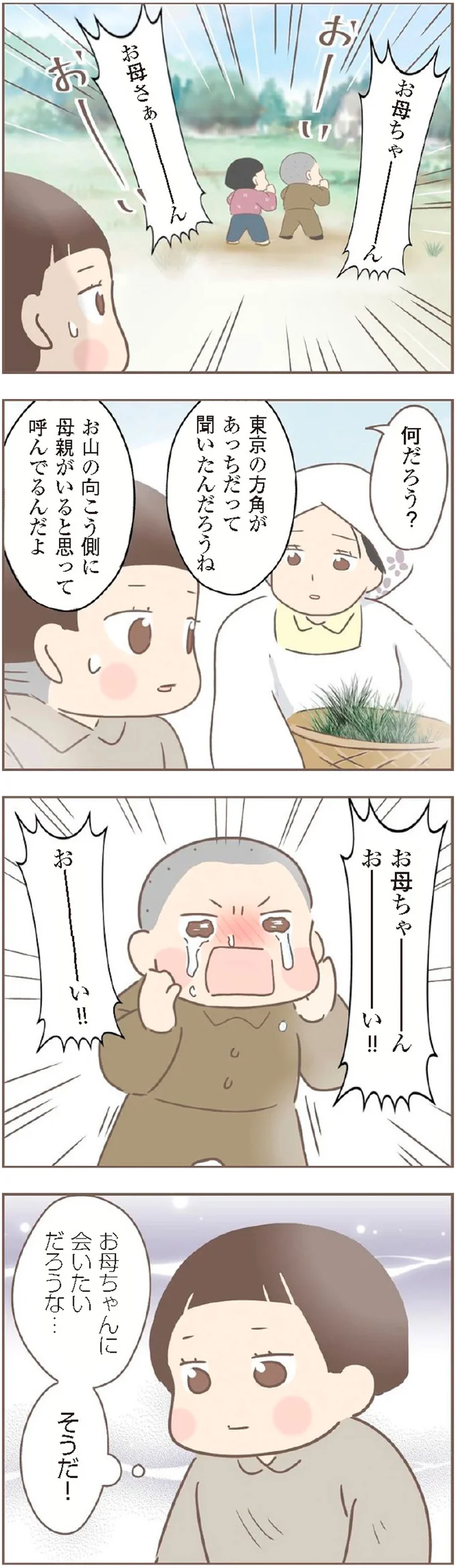 お母ちゃんに会いたいだろうな…