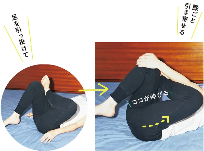 イタ気持ちいい程度に伸ばす