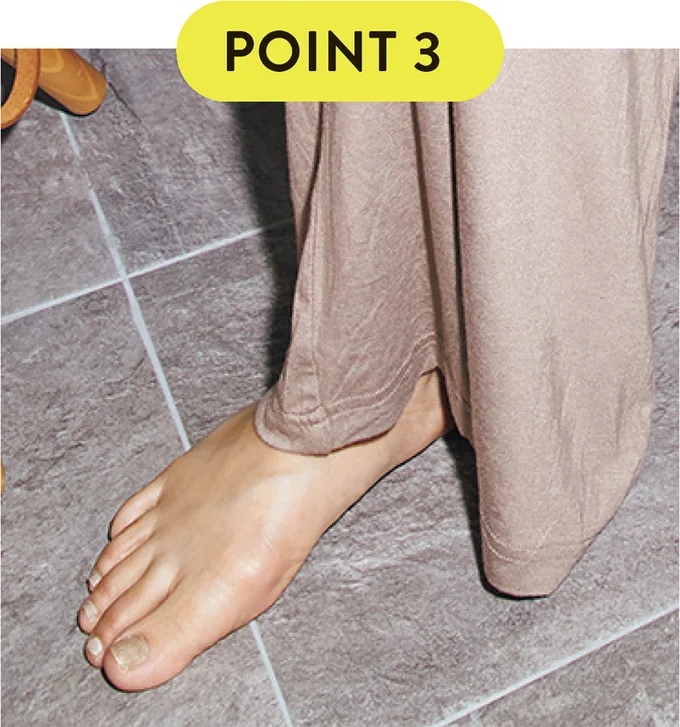 つま先を上げない