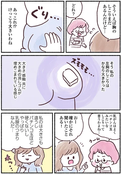 かなり大きかったしこり