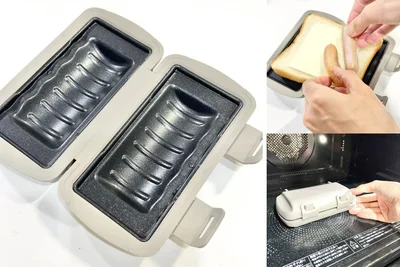 電子レンジでホットサンドが作れちゃうんです　　▶焼き上がりはどんな感じ？