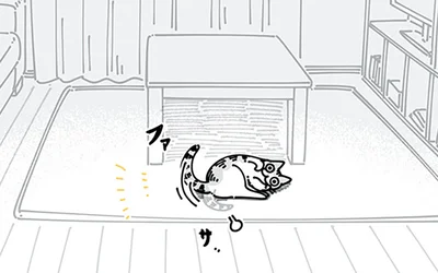 しっぽで答えてる…？