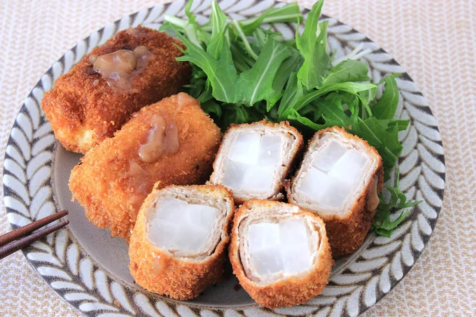 サクッとジューシーな食べごたえ「大根の肉巻きフライ」