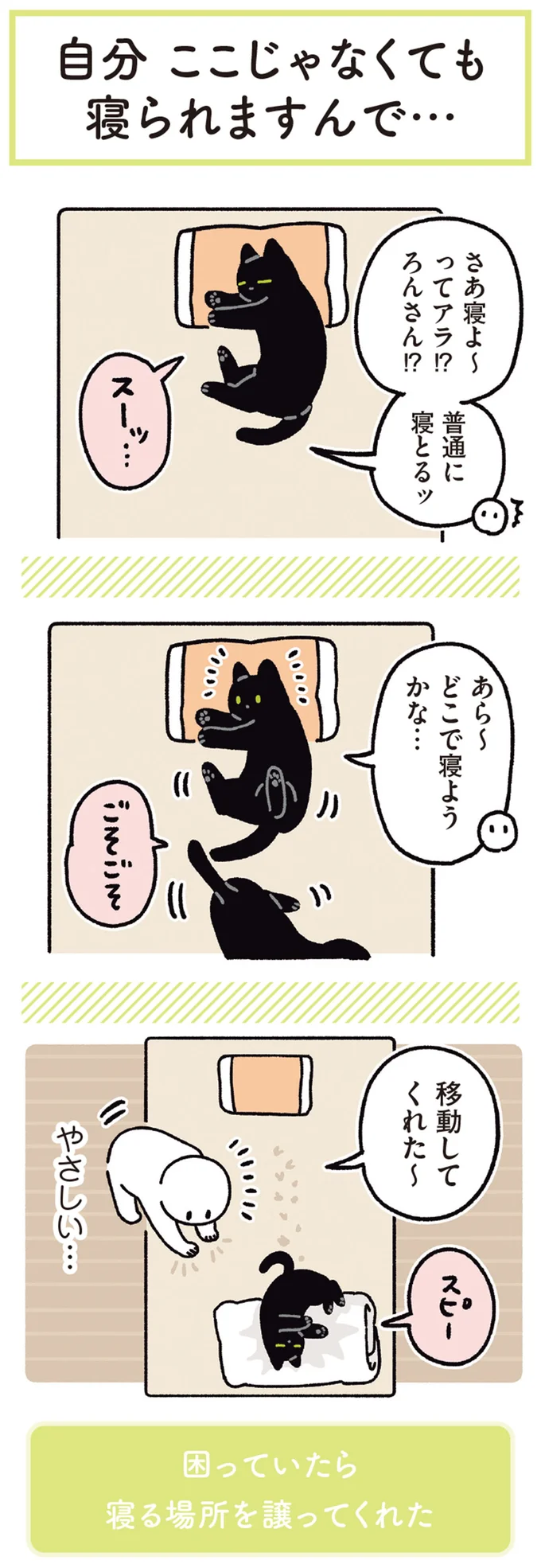 あら～　どこで寝ようかな…