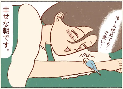 幸せな朝です。