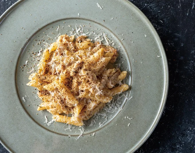 KEITA流ペンネのカルボナーラ