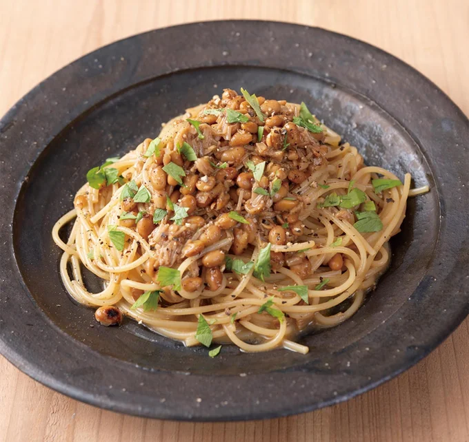 やみつき納豆パスタ